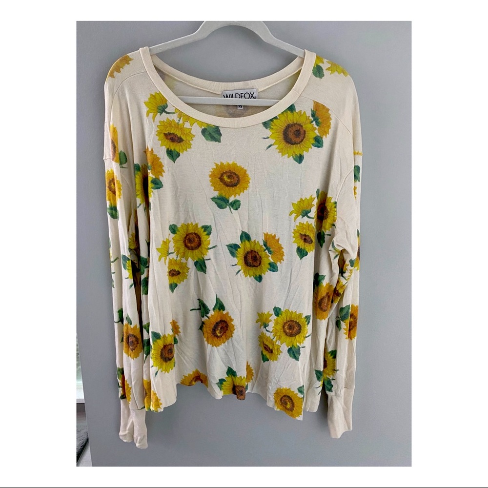 Wildfox floral Flowy long sleeve top